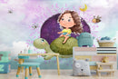 Tortoise baby girl nursery kids wallpaper