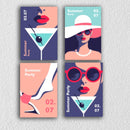 Vogue Muse Lady Set Of 4