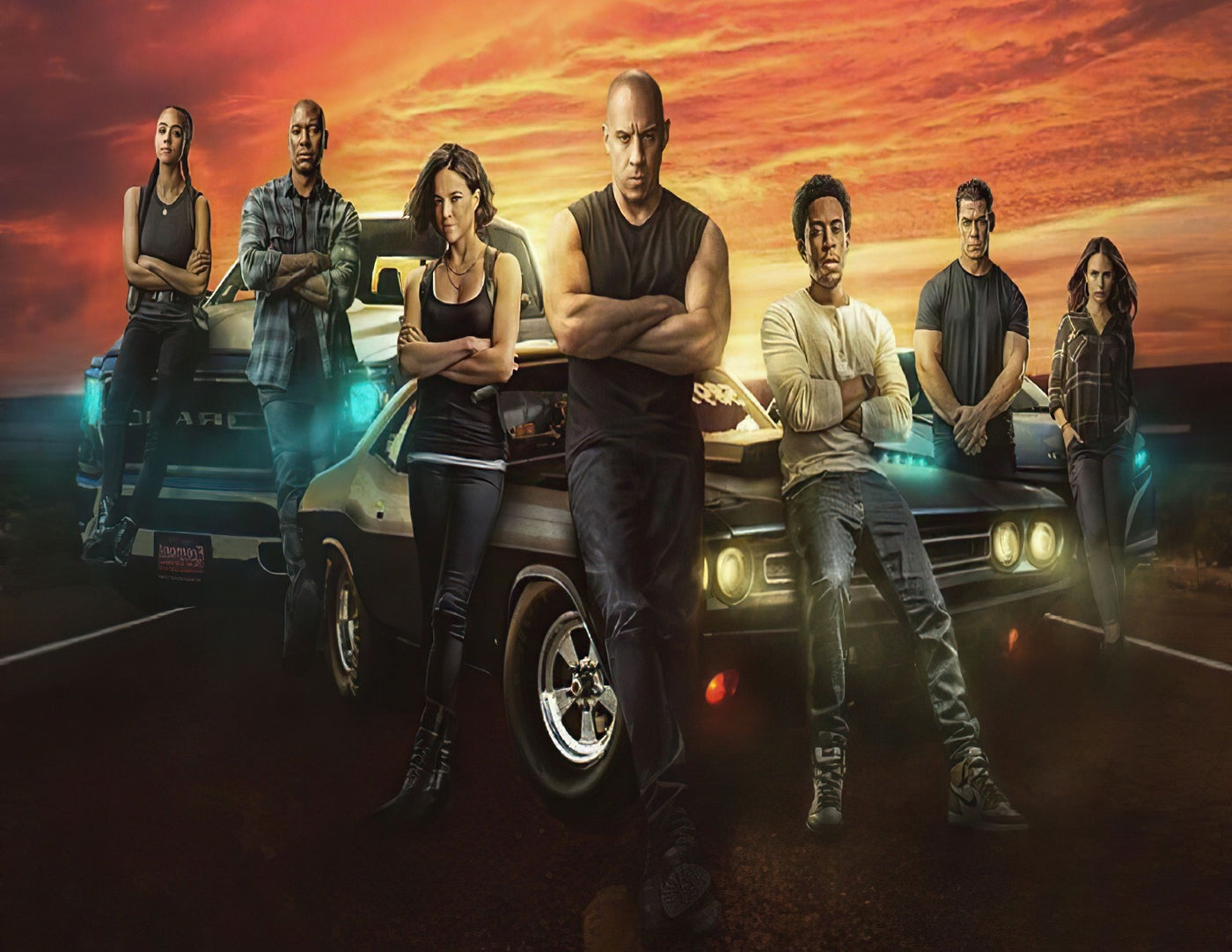 The Fast Saga Cast Customised Wallpaper for wall