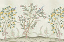 yellow blossom chinoiserie wallpaper