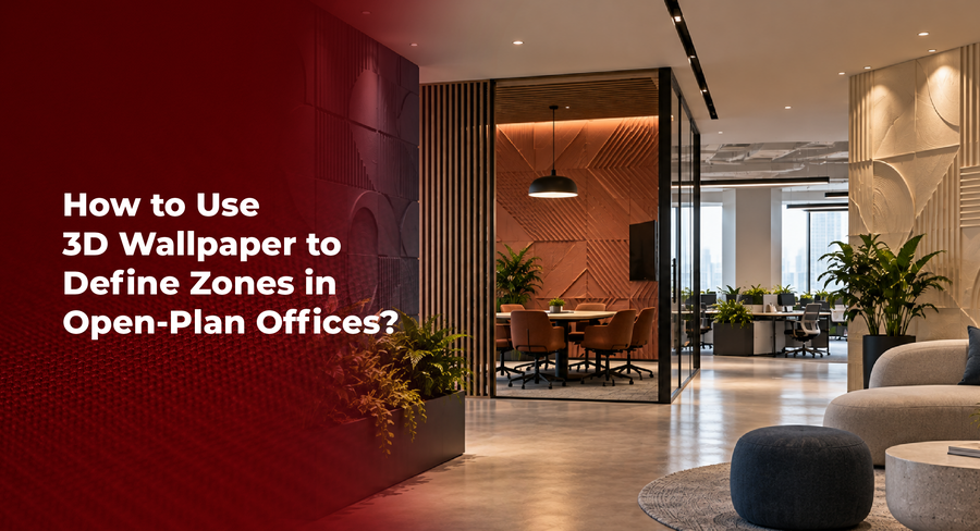 How to Use 3D Wallpaper to Define Zones in Open-Plan Offices?