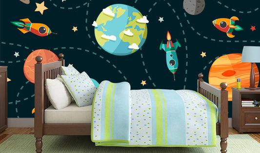 Amazing Space Theme Wallpapers to design your Child's Room