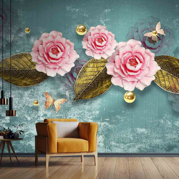 3D Floral Wallpaper For Walls- My Indian Things – Myindianthings