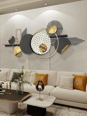 Multicoloured Geometric Metal Art Décor