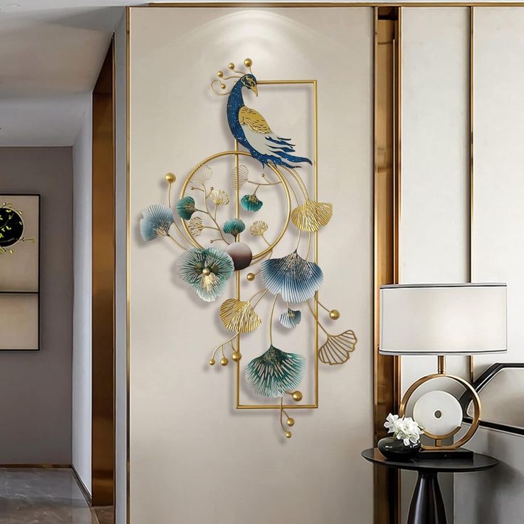 Creative 3D Peacock Metal Art Décor