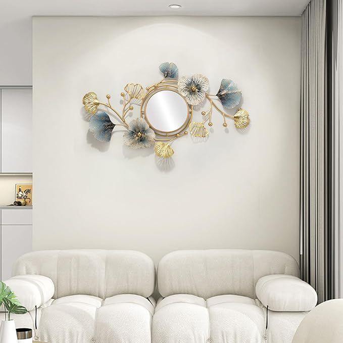 Golden And Blue Toned Metal Art Décor