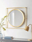 Square Theme Metal Wall Mirror