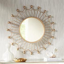 Sunburst Pattern Metal Wall Mirror