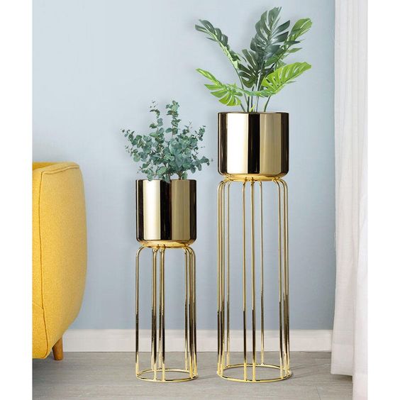 Golden Metal Planters Stand