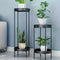 Elegant Dual Indoor Metal Planter Stands