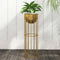Golden Plant Pot Metal Planter with Stand