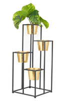 Quadrilateral Pattern Metal Planter Stand