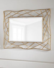 Golden Grill Shaded Metal Wall Mirror