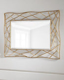 Golden Grill Shaded Metal Wall Mirror