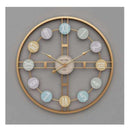 Double Ring Shaped Metal Wall Clock