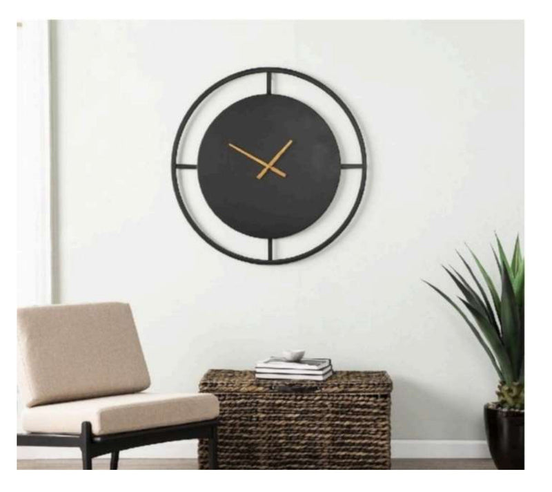 Attractive Black Metal Wall Clock