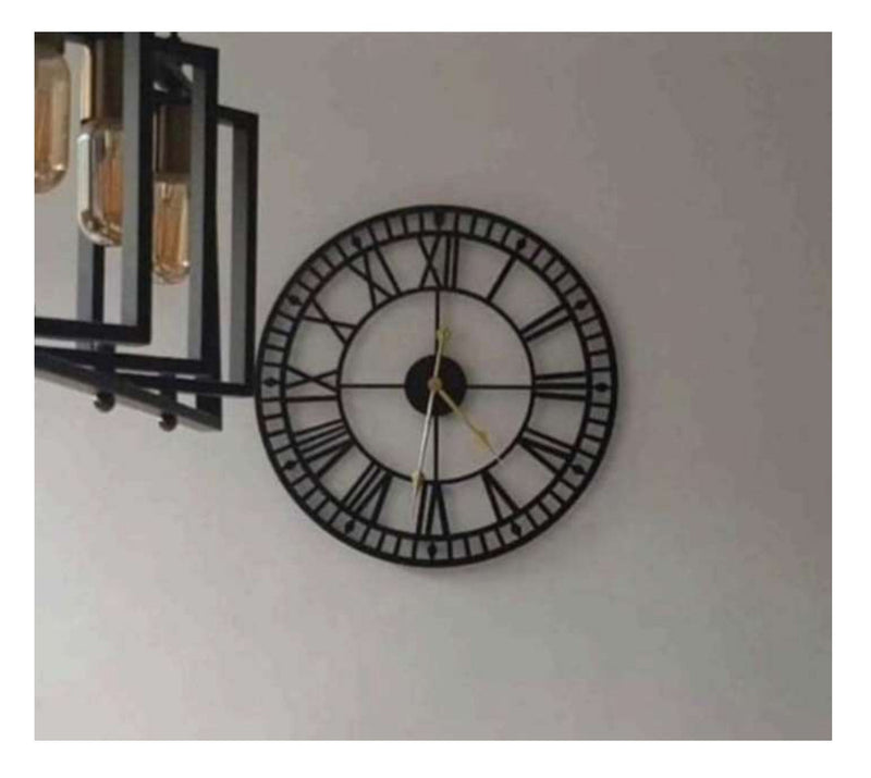 Black Vintage Metal Wall Clock