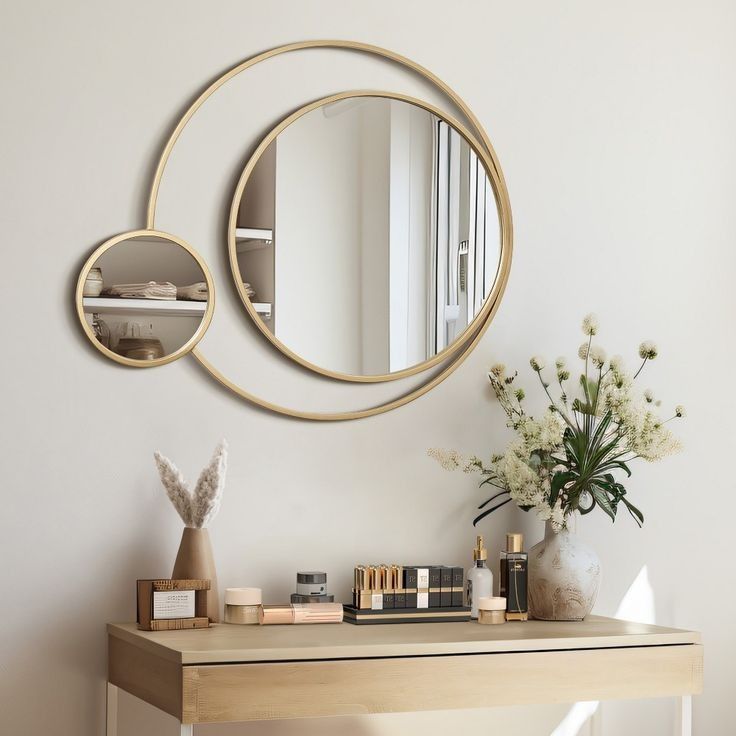 Combo Circle Pattern Metal Wall Mirror