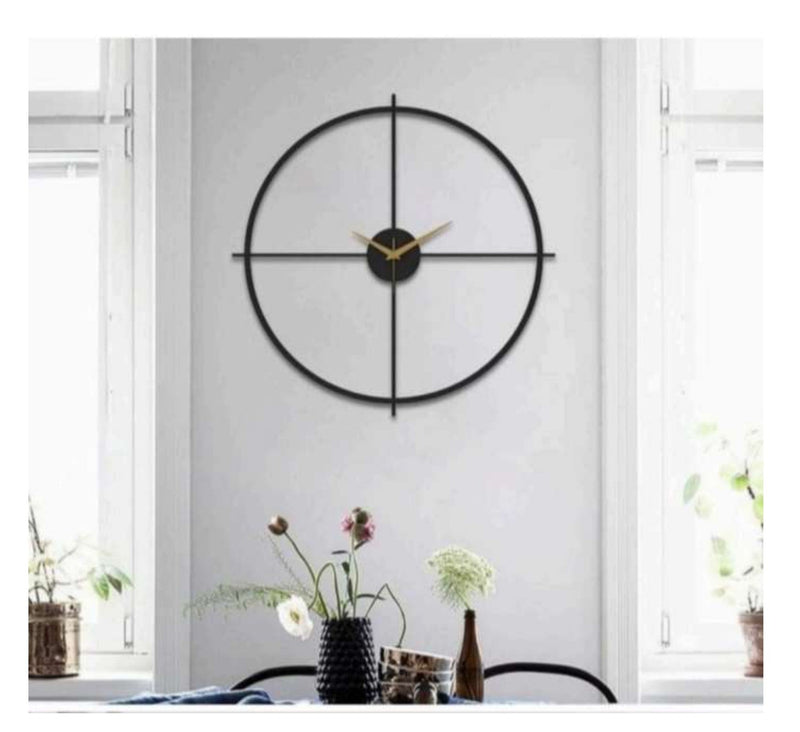 Black Toned Metal Wall Clock