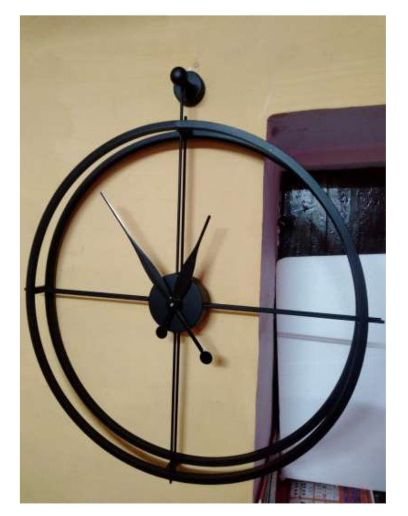 Double Ring Metal Wall Clock