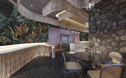 3D Charming Tropical Pattern Cafe Wallpaper