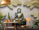 3D Golden Theme Buddha Wallpaper