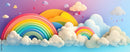 3D Rainbow Themed Kids Wallpaper