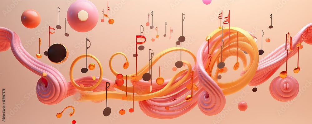 3D Render Music Themed Music Wallpaper – Myindianthings