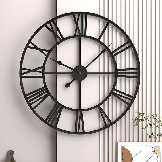 Creative Roman Numeral Wall Clock