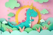 A Cute Dinosaur 3D Design Wallpaper