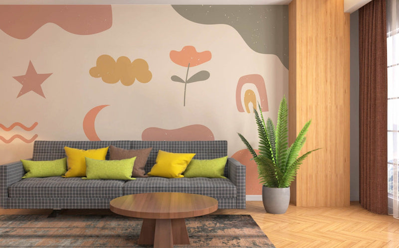 Abstract Colorful Boho Wallpaper