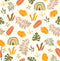 Abstract Leaf Spring Pattern Boho Wallpaper