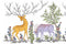 Adorable Deer Cartoon Wallpaper for Kids Wallpaper