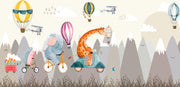 Animals Riding On Bike Kids Wallpaper
