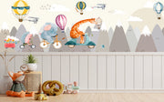 Animals Riding On Bike Kids Wallpaper