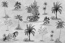 Animals Themed Tropical Wallpaper