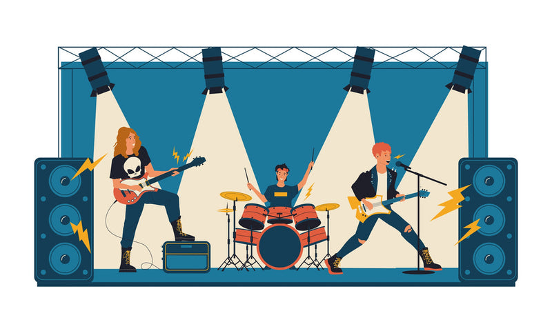Animated Musical Band Music Wallpaper