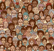 Appealing People Faces Bar Wallpaper