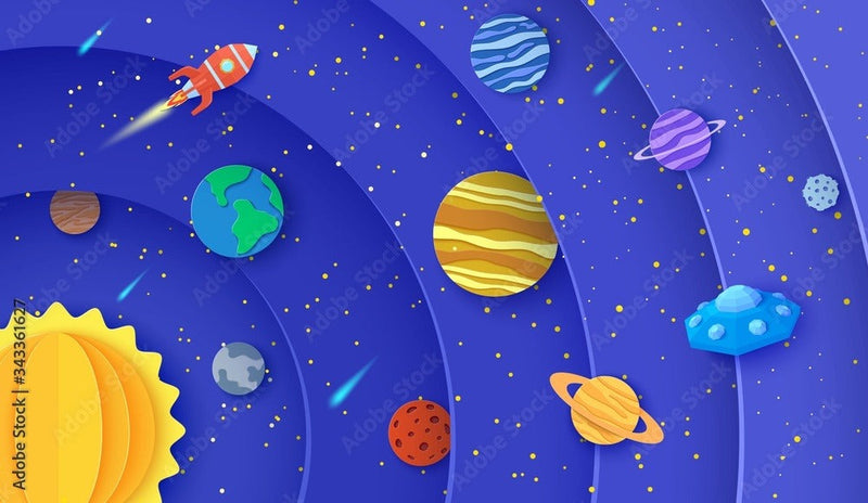 Appealing Solar System 3D Design Wallpaper