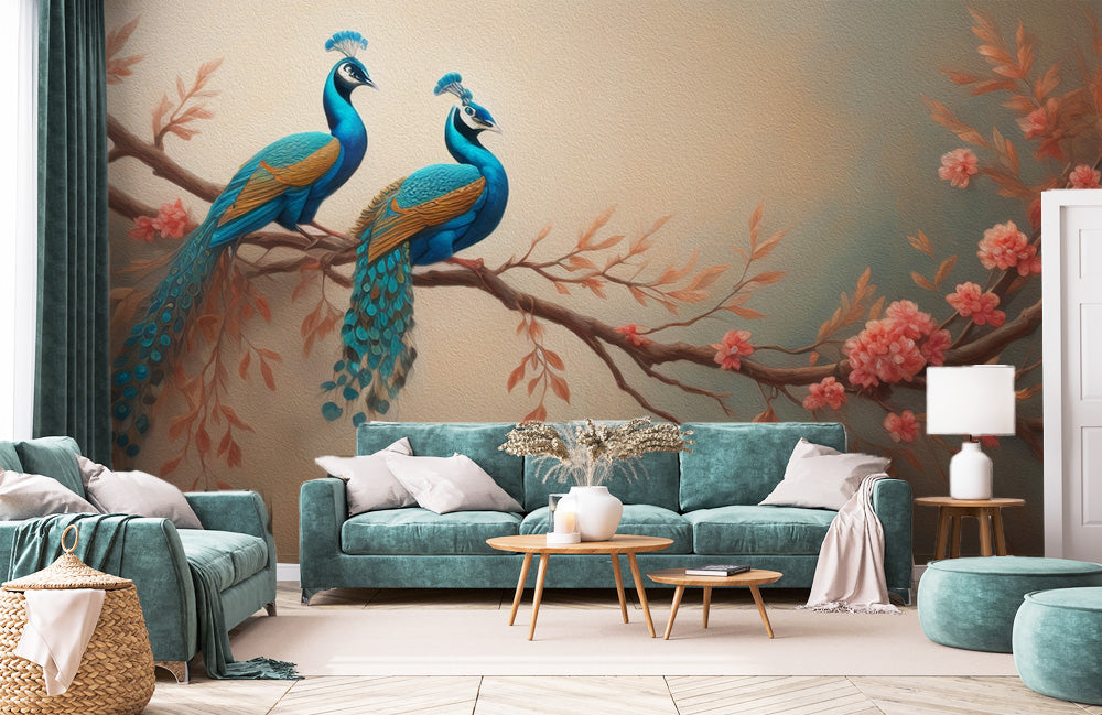 Attractive 3D Peacock Wallpaper