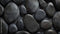 Attractive Black Stones Pattern Spa Wallpaper