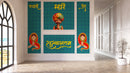 Attractive Rajasthani Welcoming Posture Pattern Cafe Wallpaper