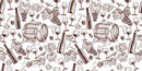 Attractive Sketch Pattern Bar Wallpaper