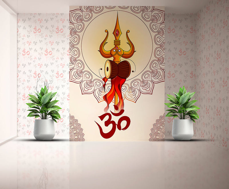 Attractive Trishul Om Wallpaper