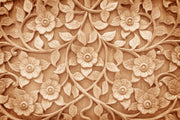 Beautiful Floral Texture Wooden Wallpaper