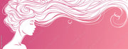 Beautiful Girl Illustration Salon Wallpaper