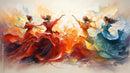 Beautiful Painting Theme Dance Wallpaper