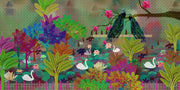 Beautiful Peacock Floral Themed Wallpaper
