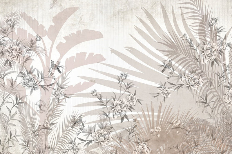 Beautiful Tropical Pattern Boho Wallpaper