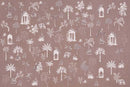 Beautiful White Pattern Chinoiserie Wallpaper